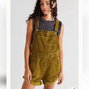 Free People Ziggy Shortalls Corduroy
